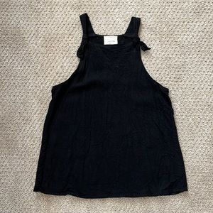 Black Tank with Tie Straps